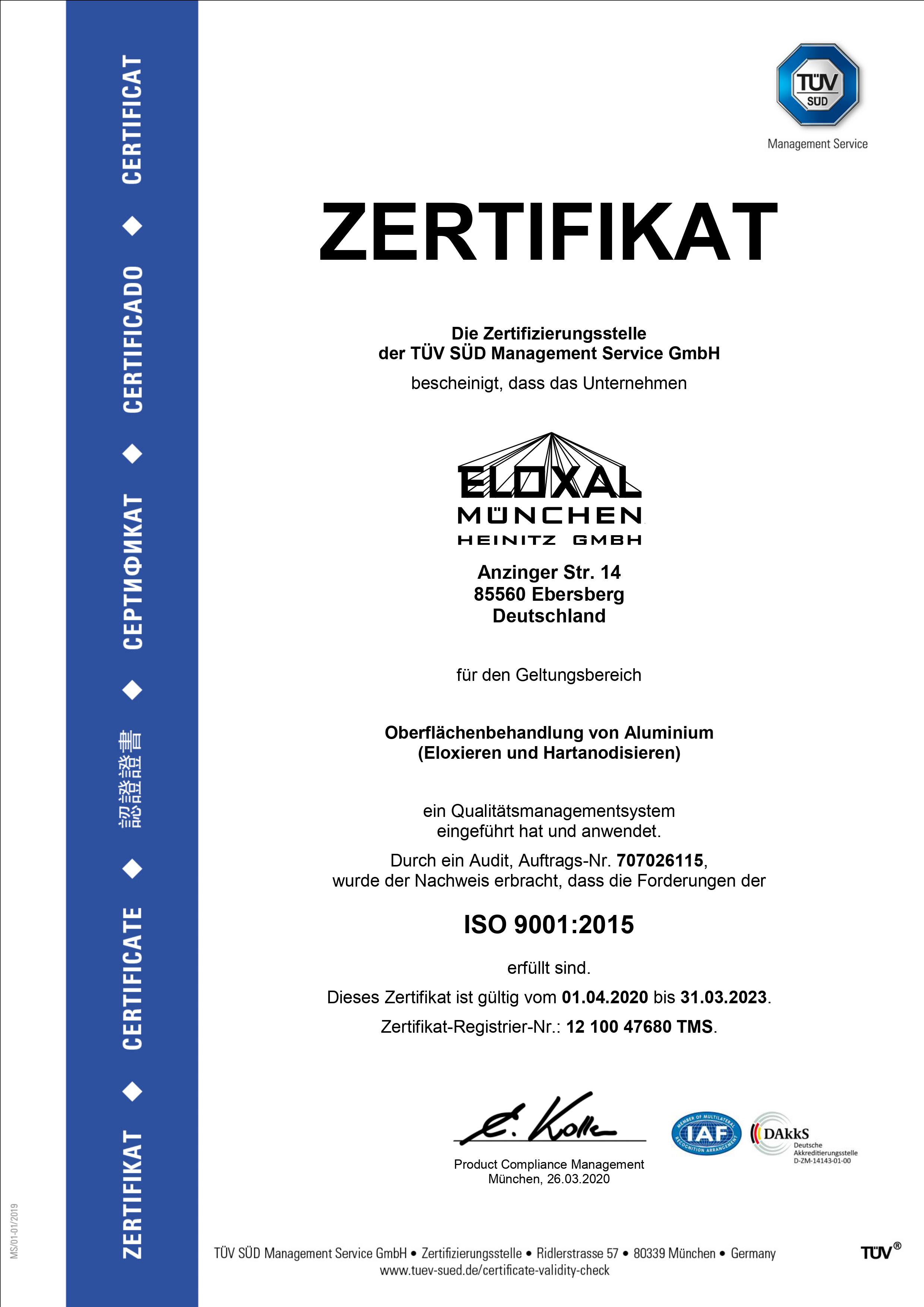 Zertifikat